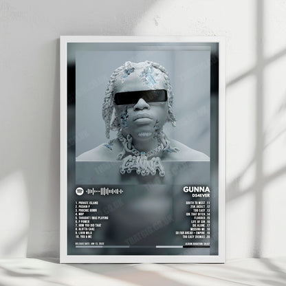 Gunna "DS4EVER" Album Cover Poster - with Complete Tracklist