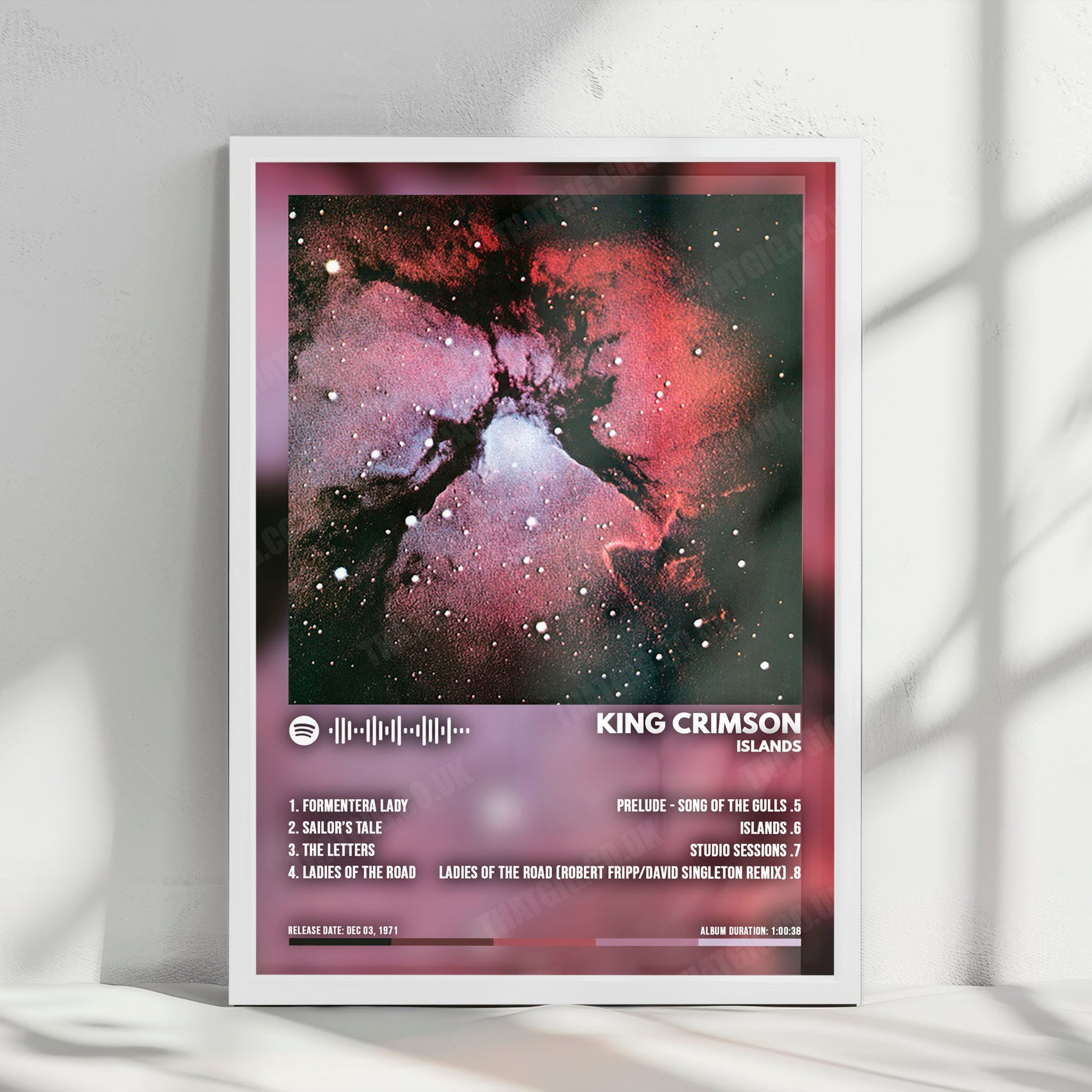 King Crimson "Islands" Album Cover Poster - with Complete Tracklist