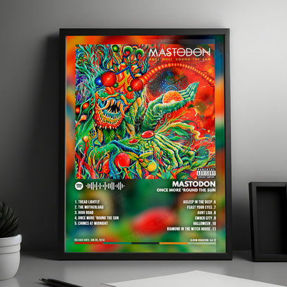 Mastodon "Once More 'Round the Sun" Album Cover Poster - with Complete Tracklist