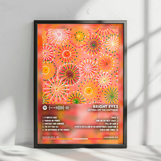 Bright Eyes "Letting Off The Happiness" Album Cover Poster - with Complete Tracklist