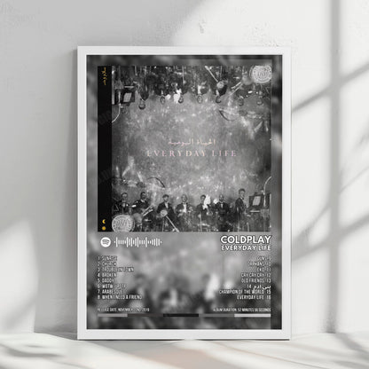 Coldplay "Everyday Life" Album Cover Poster - with Complete Tracklist