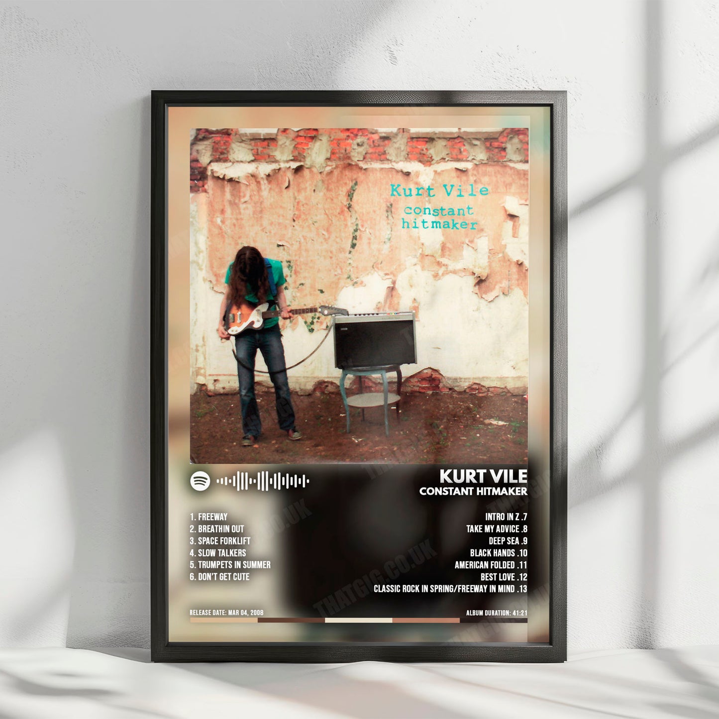 Kurt Vile "Constant Hitmaker" Album Cover Poster - with Complete Tracklist