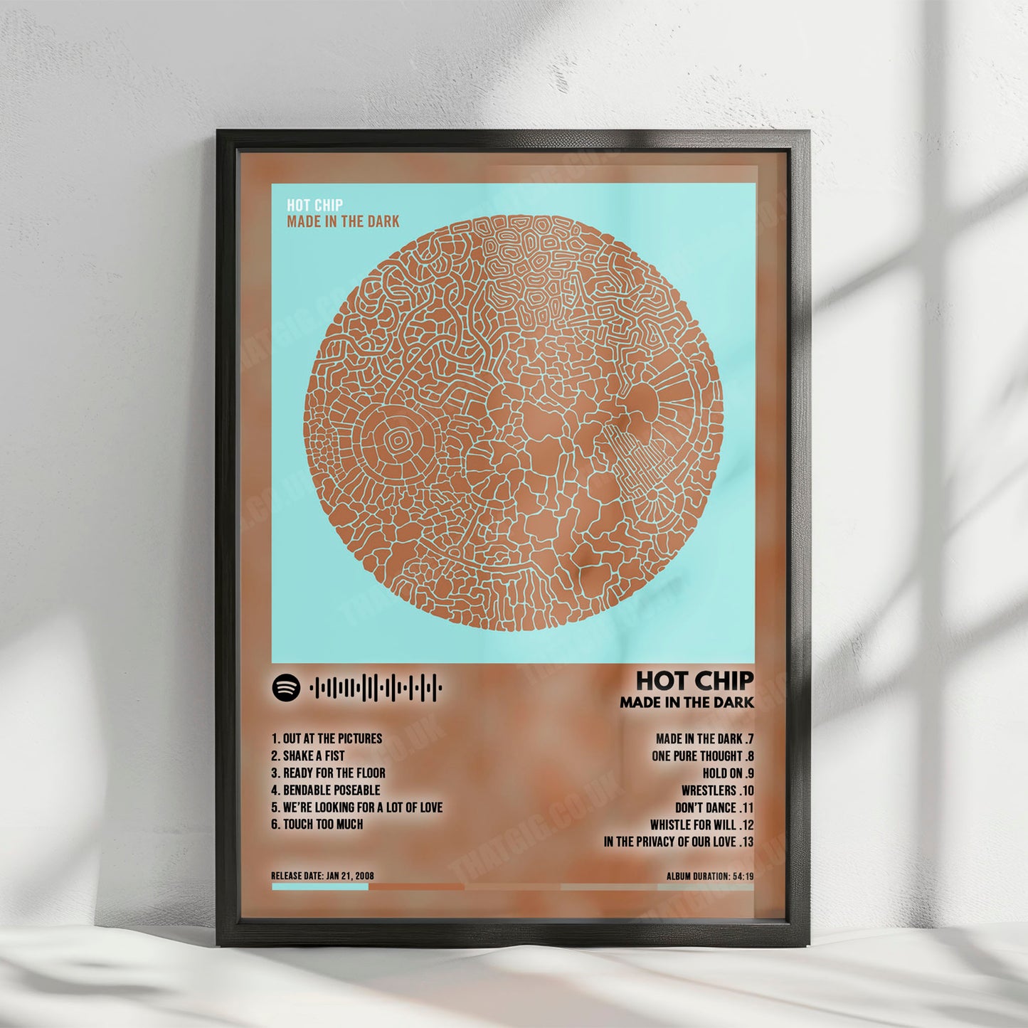 Hot Chip "Made In The Dark" Album Cover Poster - with Complete Tracklist