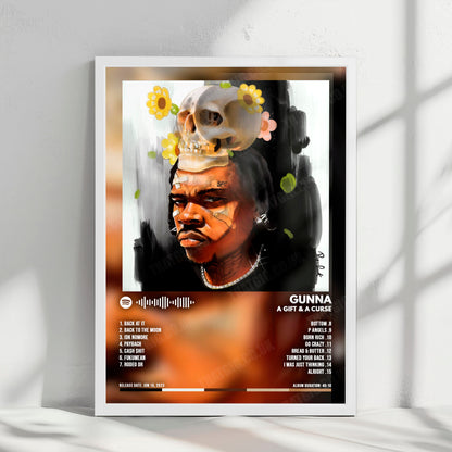 Gunna "a Gift & a Curse" Album Cover Poster - with Complete Tracklist