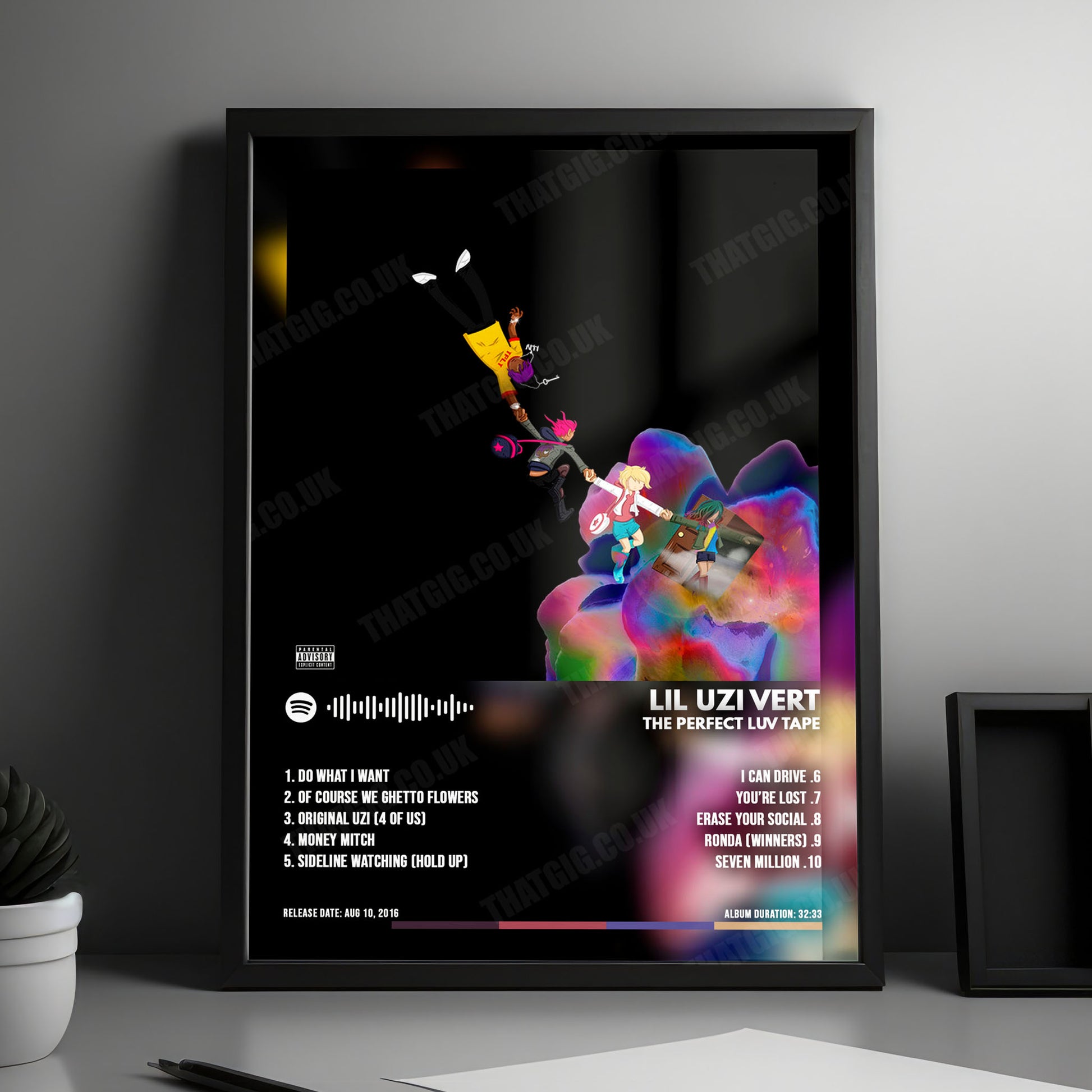 Lil Uzi Vert "The Perfect LUV Tape" Album Cover Poster - with Complete Tracklist