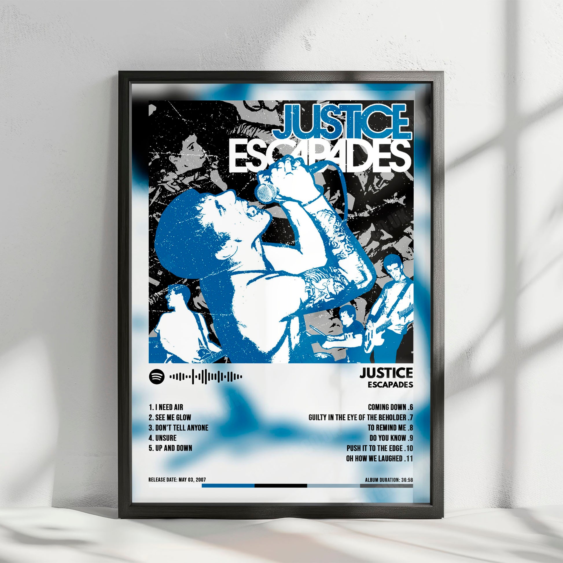 Justice "Escapades" Album Cover Poster - with Complete Tracklist