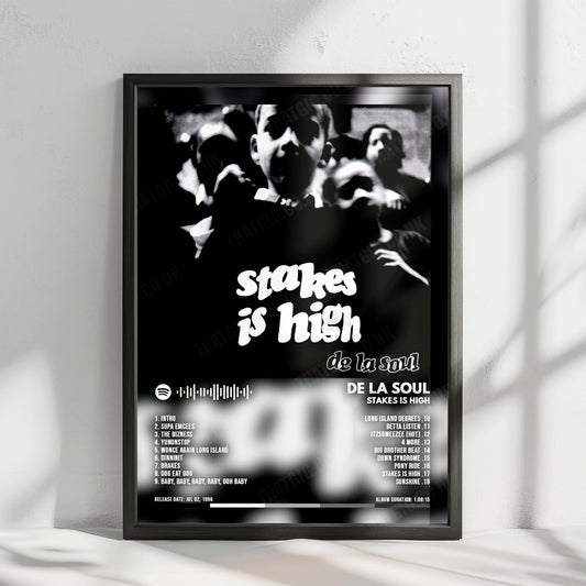 De La Soul "Stakes Is High" Album Cover Poster - with Complete Tracklist