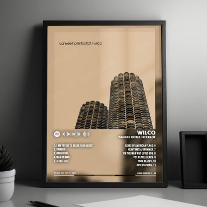 Wilco "Yankee Hotel Foxtrot " Album Cover Poster - with Complete Tracklist