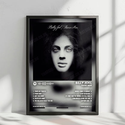 Billy Joel "Piano Man" Album Cover Poster - with Complete Tracklist