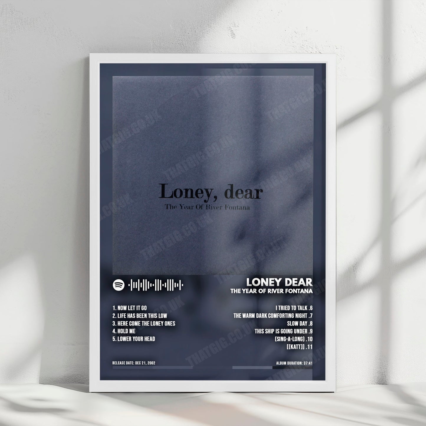 Loney Dear "The Year of River Fontana" Album Cover Poster - with Complete Tracklist