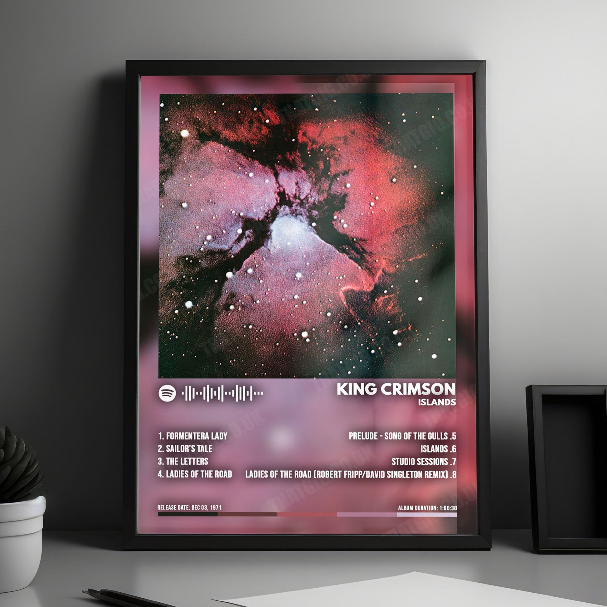 King Crimson "Islands" Album Cover Poster - with Complete Tracklist