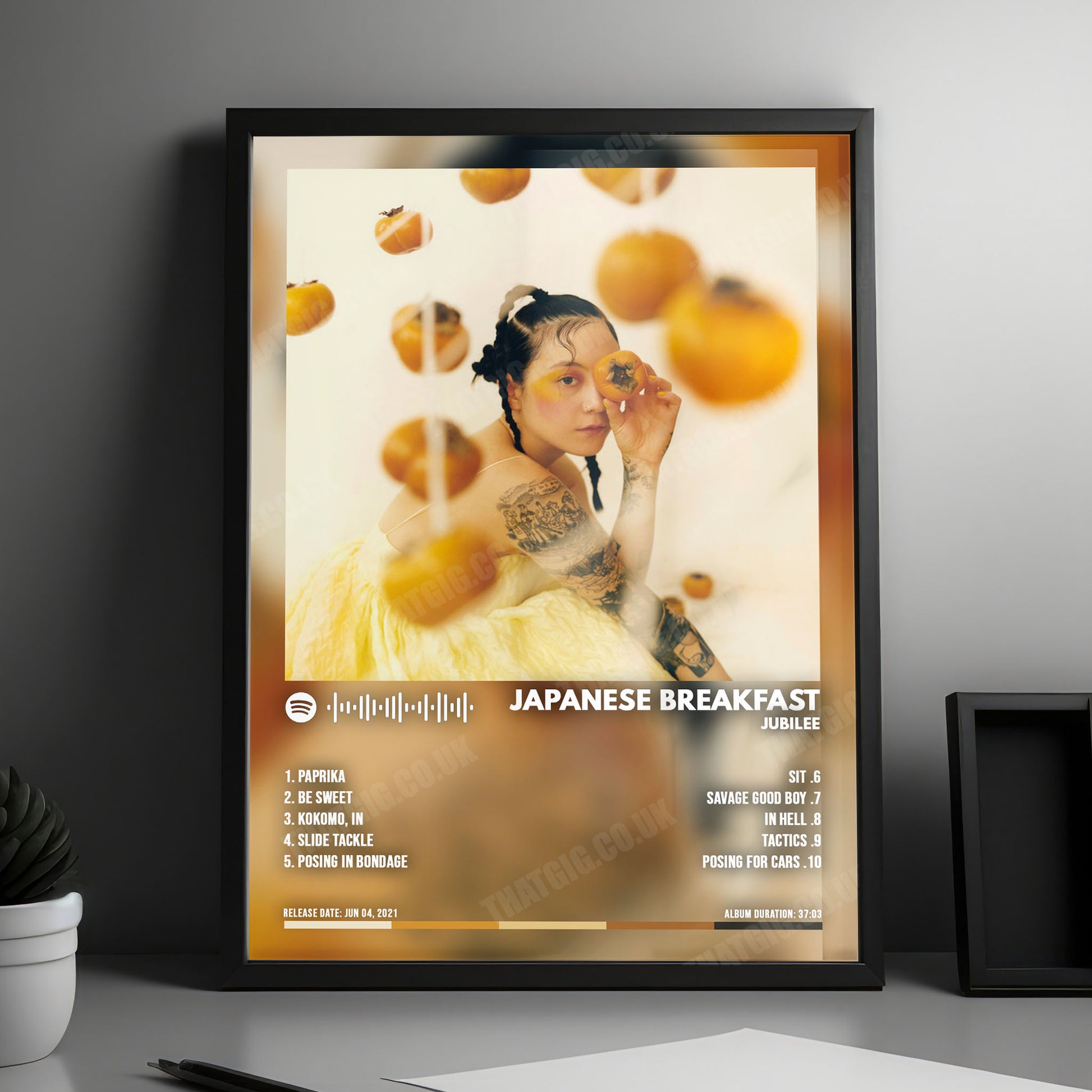 Japanese Breakfast "Jubilee" Album Cover Poster - with Complete Tracklist