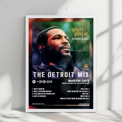 Marvin Gaye "What's Going On " Album Cover Poster - with Complete Tracklist