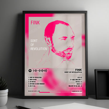 Fink "Sort of Revolution" Album Cover Poster - with Complete Tracklist