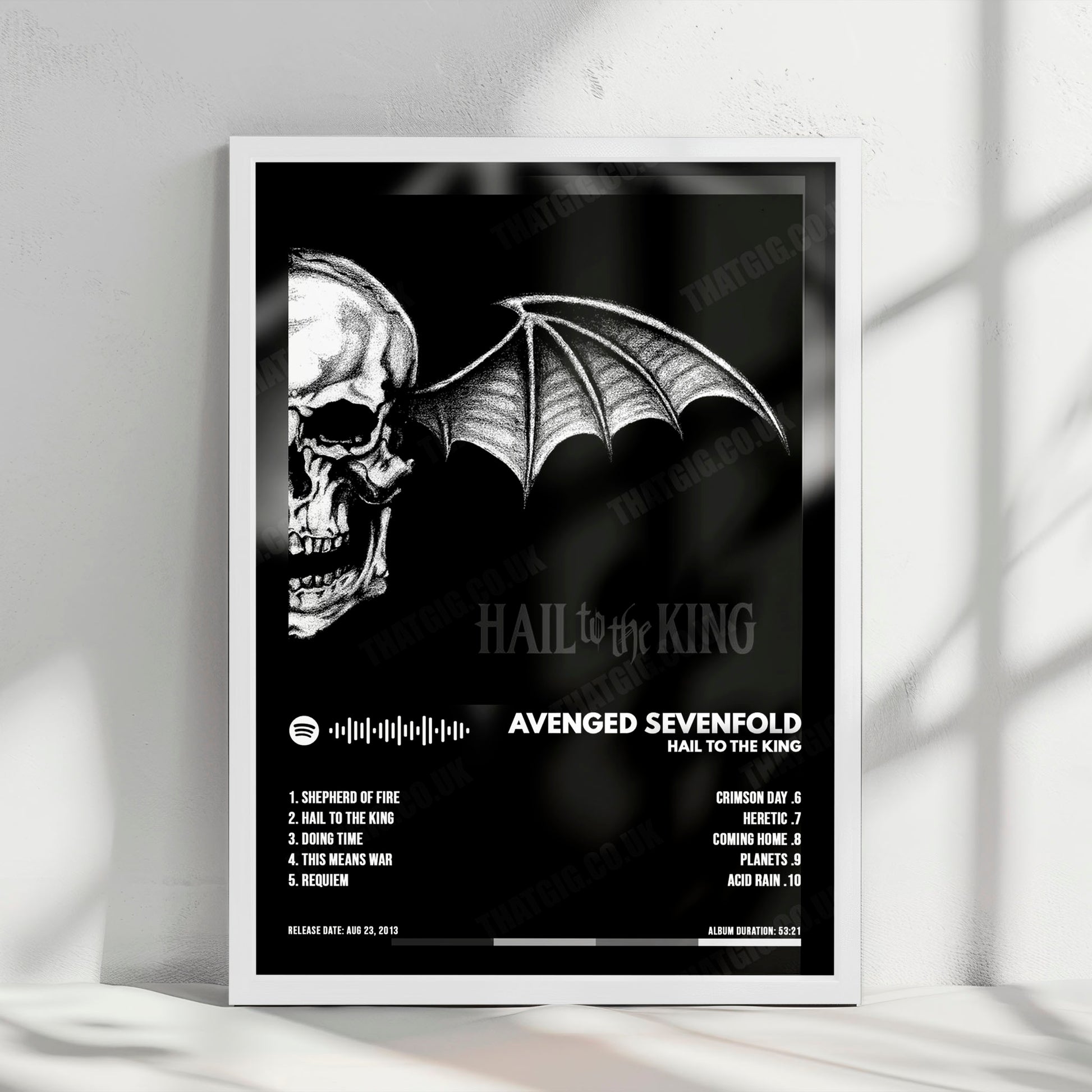 Avenged Sevenfold "Hail to the King" Album Cover Poster - with Complete Tracklist