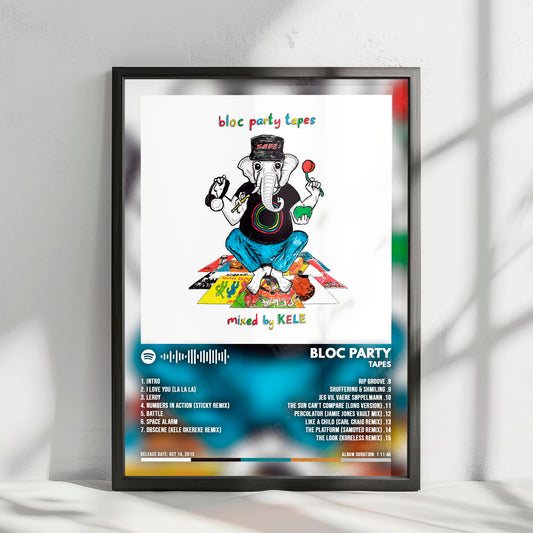 Bloc Party "Tapes" Album Cover Poster - with Complete Tracklist