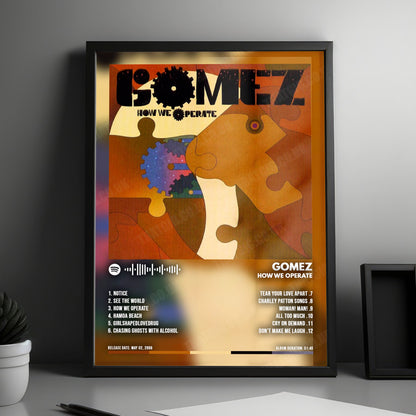 Gomez "How We Operate" Album Cover Poster - with Complete Tracklist