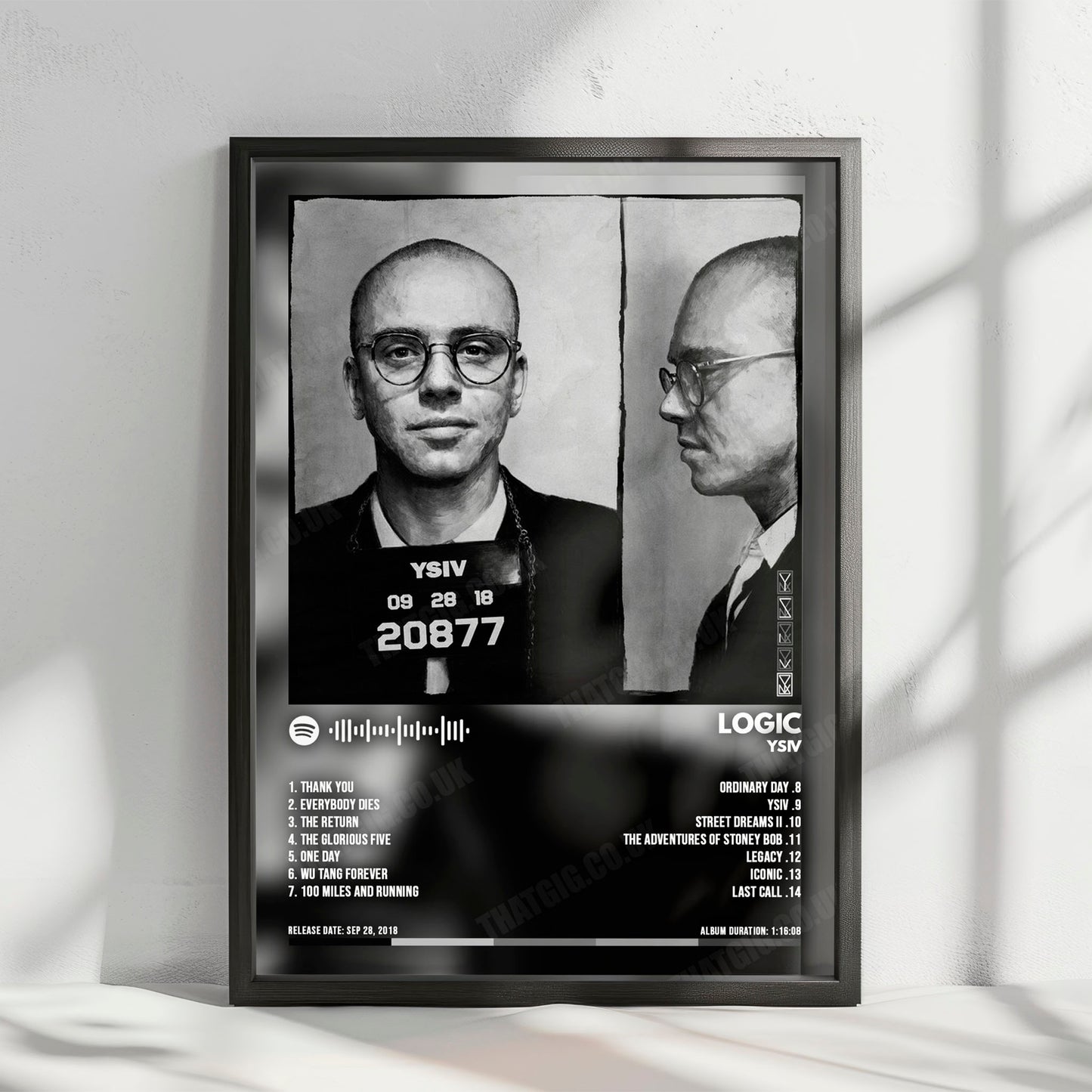 Logic "YSIV" Album Cover Poster - with Complete Tracklist