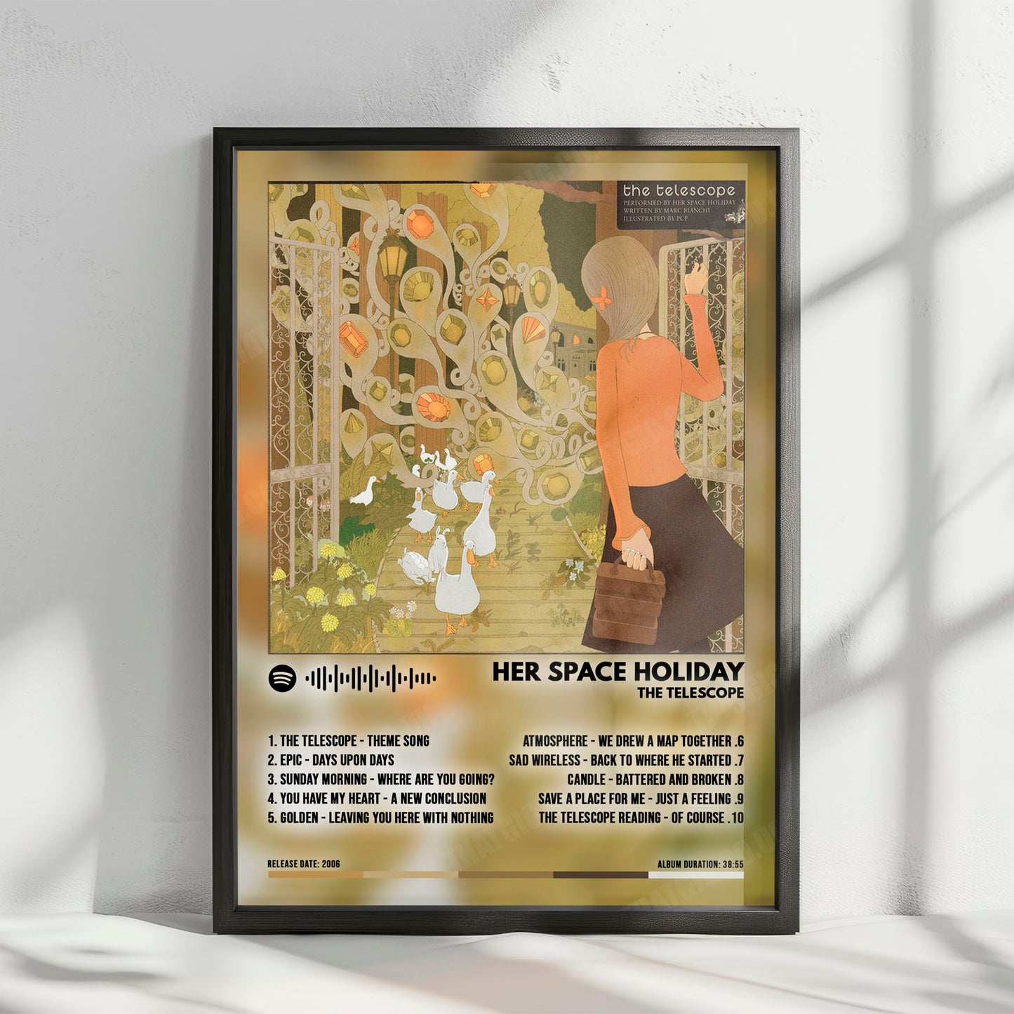 Her Space Holiday "The Telescope" Album Cover Poster - with Complete Tracklist