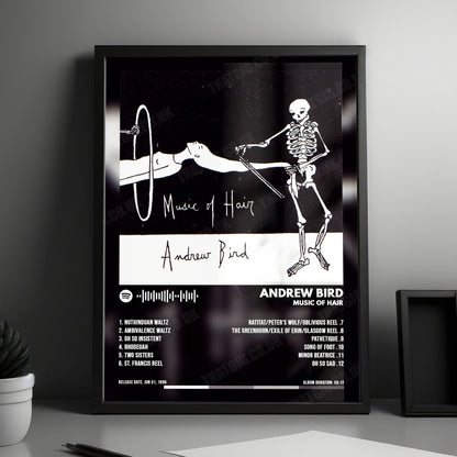 Andrew Bird "Music of Hair" Album Cover Poster - with Complete Tracklist
