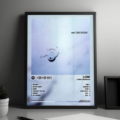 Low "Long Division" Album Cover Poster - with Complete Tracklist
