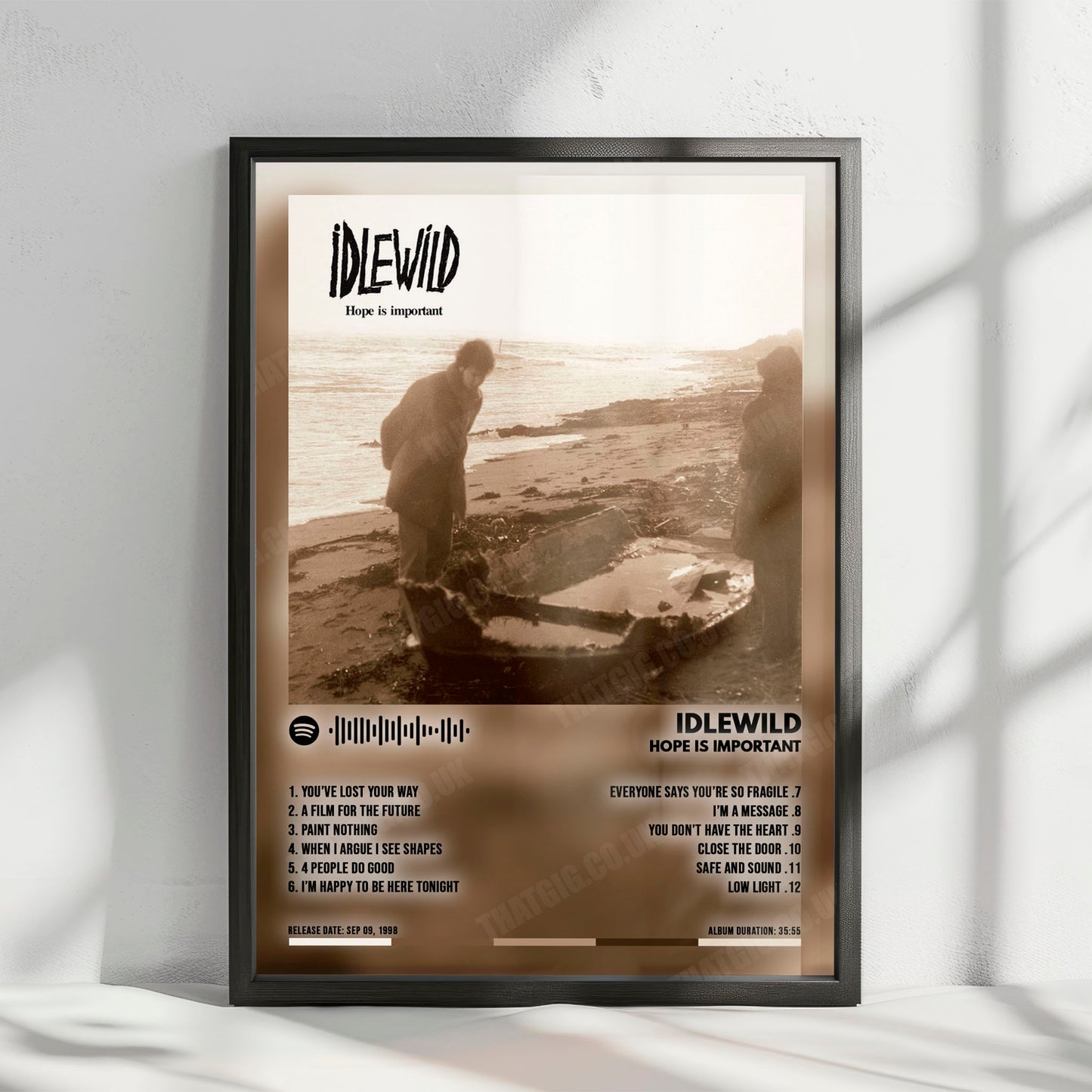 Idlewild "Hope Is Important" Album Cover Poster - with Complete Tracklist