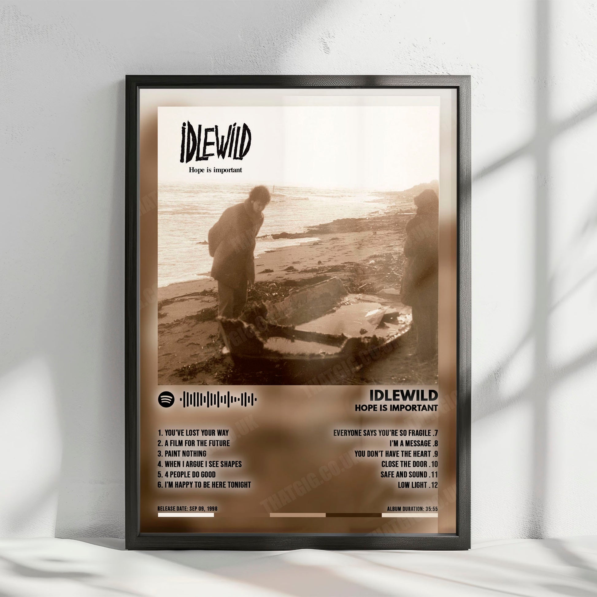 Idlewild "Hope Is Important" Album Cover Poster - with Complete Tracklist