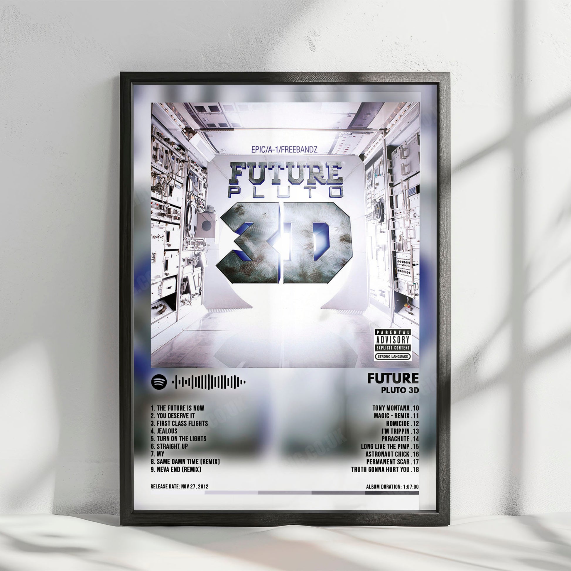 Future "Pluto 3D" Album Cover Poster - with Complete Tracklist