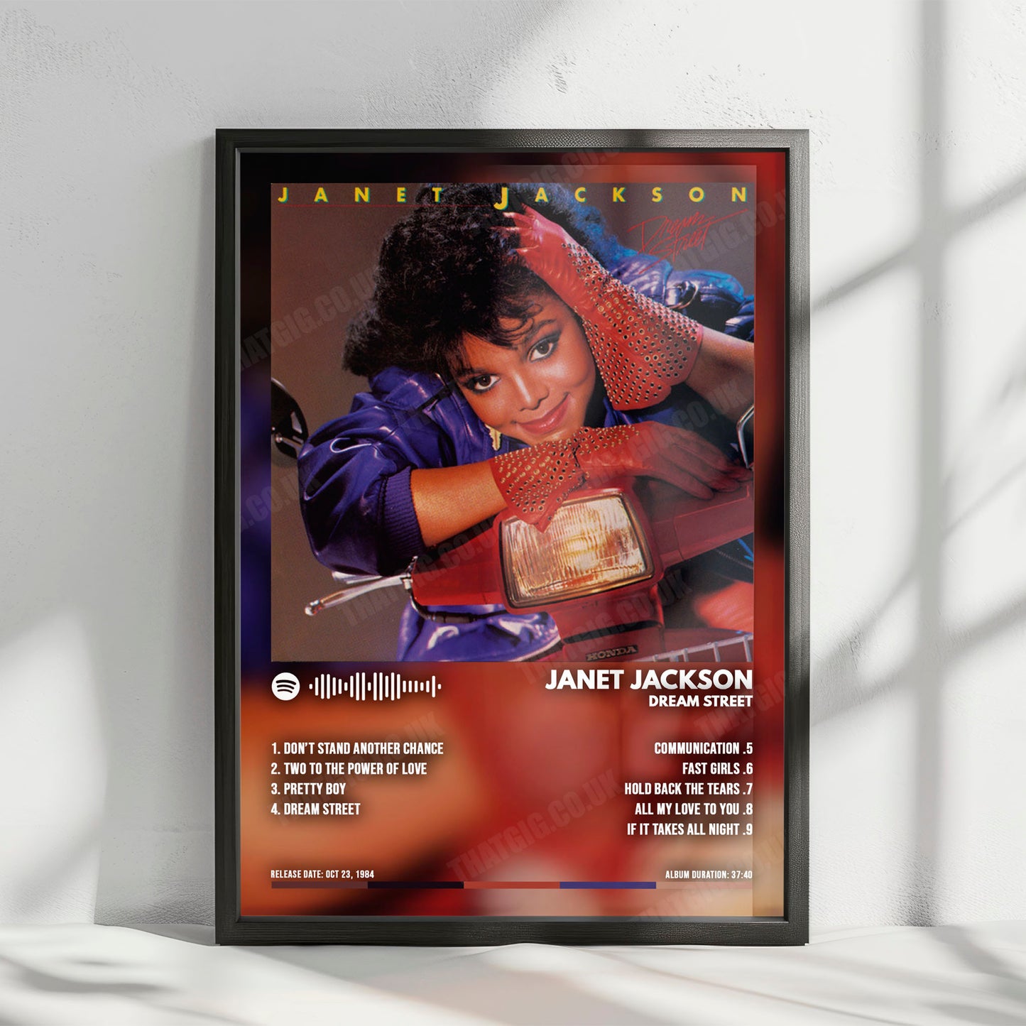 Janet Jackson "Dream Street" Album Cover Poster - with Complete Tracklist