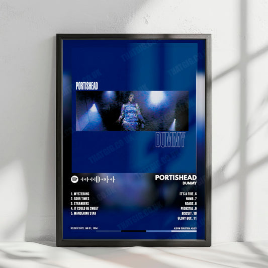Portishead "Dummy " Album Cover Poster - with Complete Tracklist