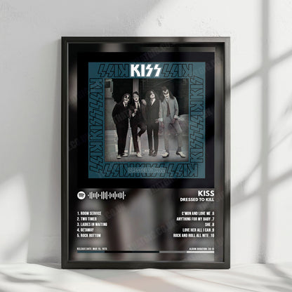 KISS "Dressed To Kill" Album Cover Poster - with Complete Tracklist