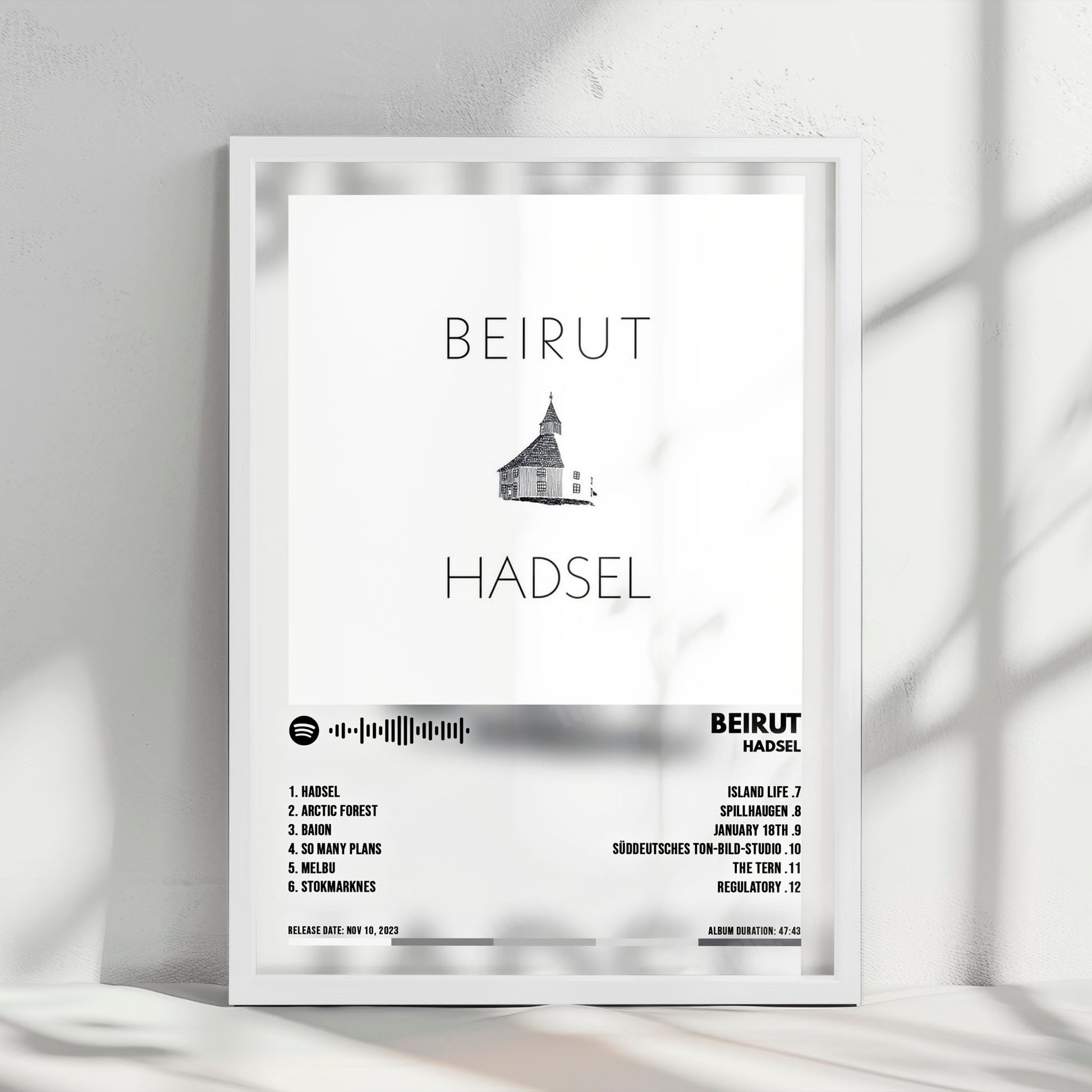 Beirut "Hadsel" Album Cover Poster - with Complete Tracklist
