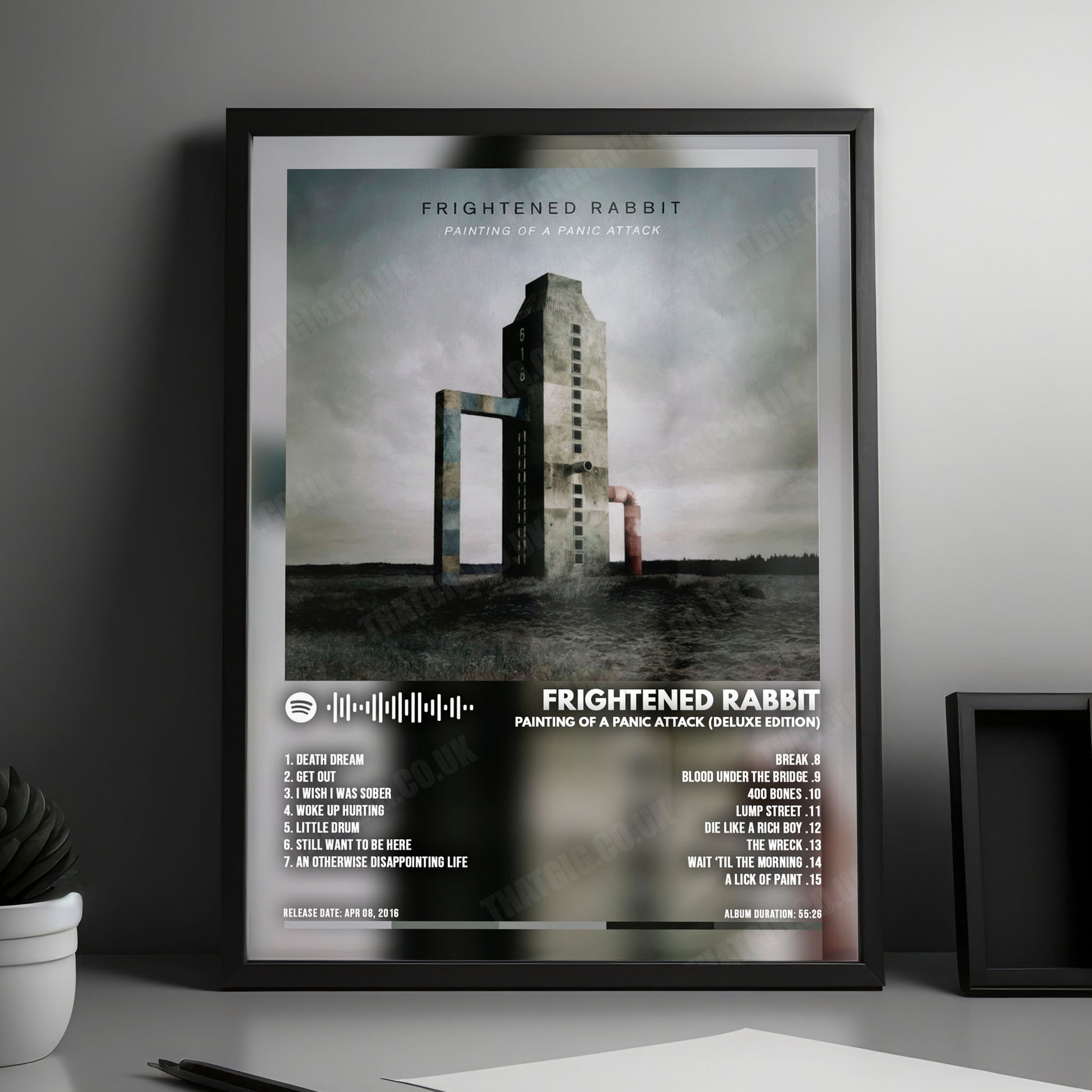 Frightened Rabbit "Painting of a Panic Attack (Deluxe Edition)" Album Cover Poster - with Complete Tracklist