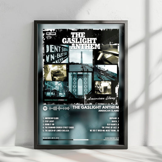 The Gaslight Anthem "American Slang" Album Cover Poster - with Complete Tracklist