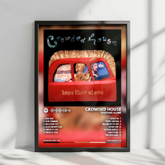 Crowded House "Together Alone" Album Cover Poster - with Complete Tracklist