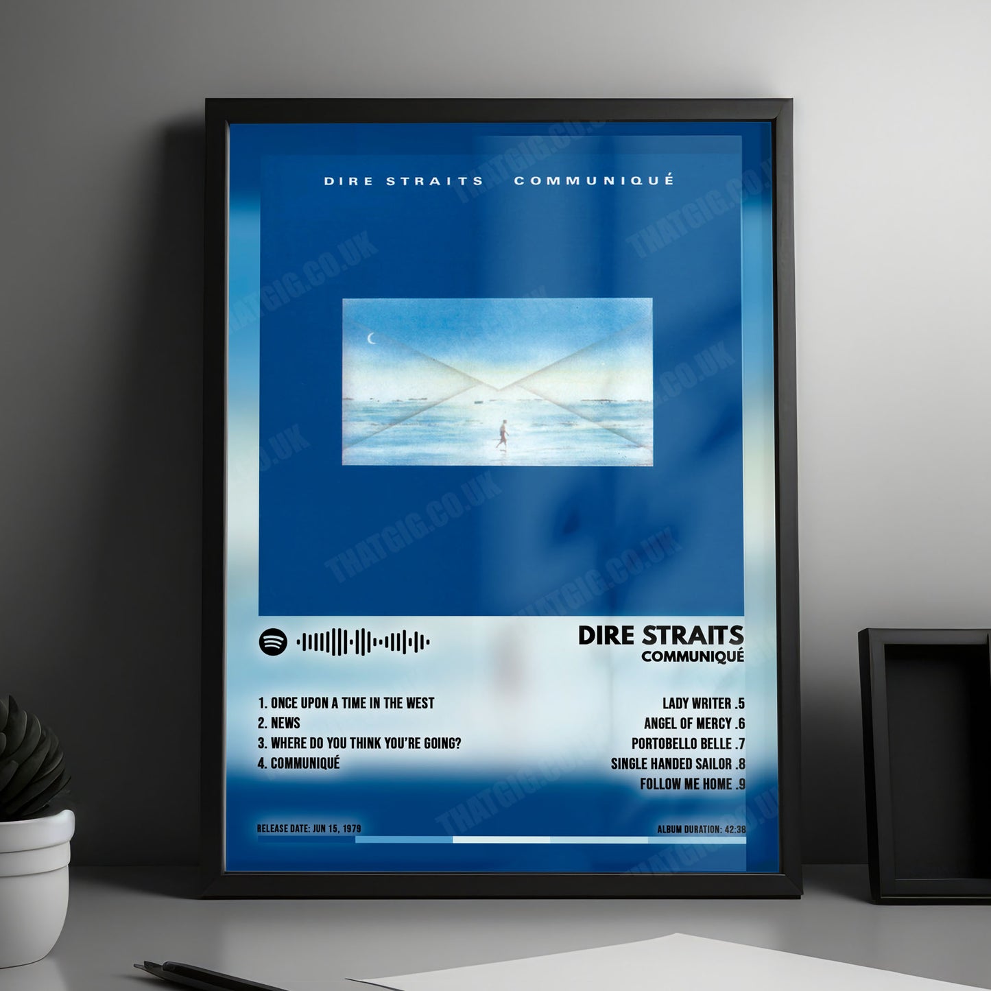 Dire Straits "Communiqué" Album Cover Poster - with Complete Tracklist