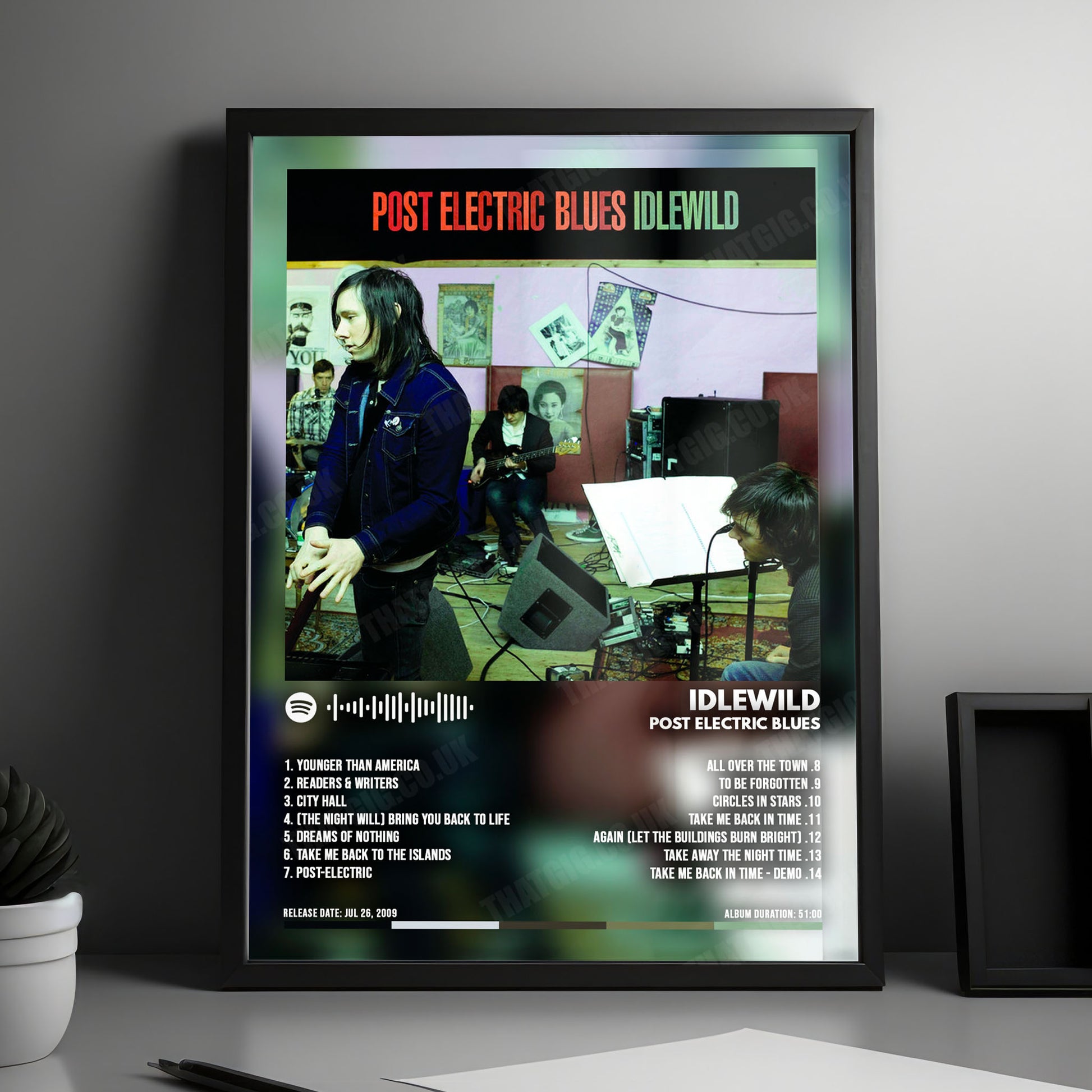 Idlewild "Post Electric Blues" Album Cover Poster - with Complete Tracklist