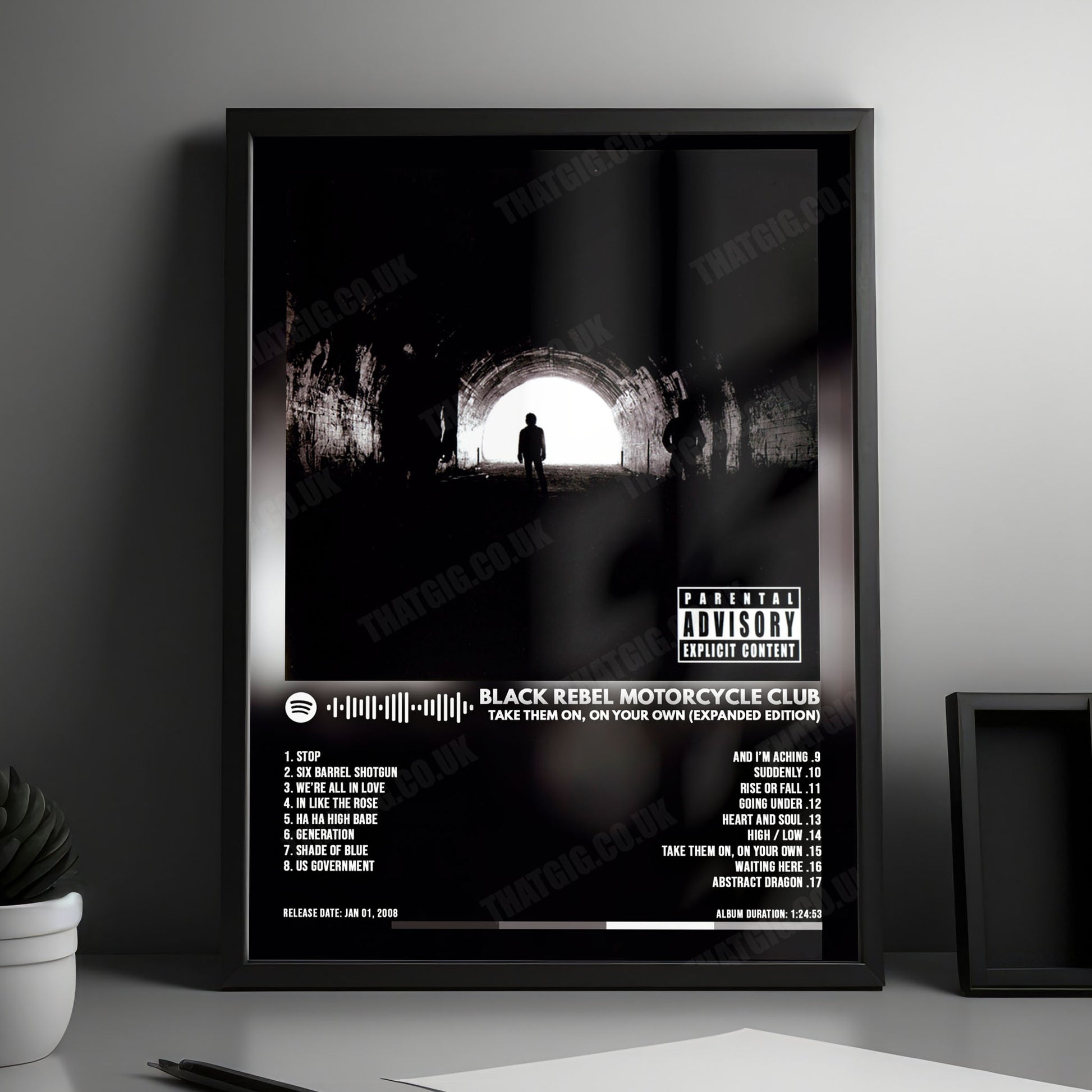 Black Rebel Motorcycle Club "Take Them On, On Your Own (Expanded Edition)" Album Cover Poster - with Complete Tracklist