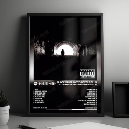 Black Rebel Motorcycle Club "Take Them On, On Your Own (Expanded Edition)" Album Cover Poster - with Complete Tracklist