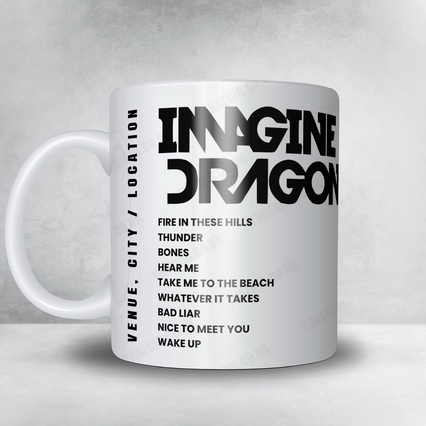 Imagine Dragons Setlist Mug - PNC Bank Arts Center, Holmdel - August 4th, 2024