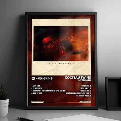 Cocteau Twins "Victorialand" Album Cover Poster - with Complete Tracklist