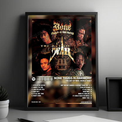 Bone Thugs-N-Harmony "The Art of War World War 1" Album Cover Poster - with Complete Tracklist