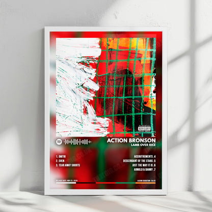 Action Bronson "Lamb Over Rice" Album Cover Poster - with Complete Tracklist