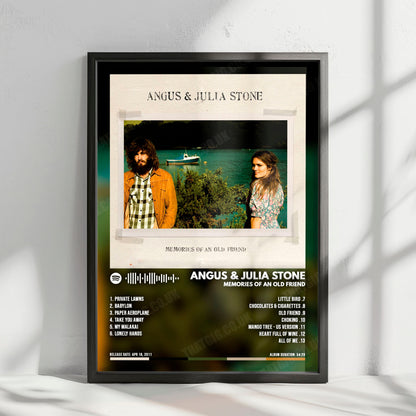 Angus & Julia Stone "Memories of an Old Friend" Album Cover Poster - with Complete Tracklist