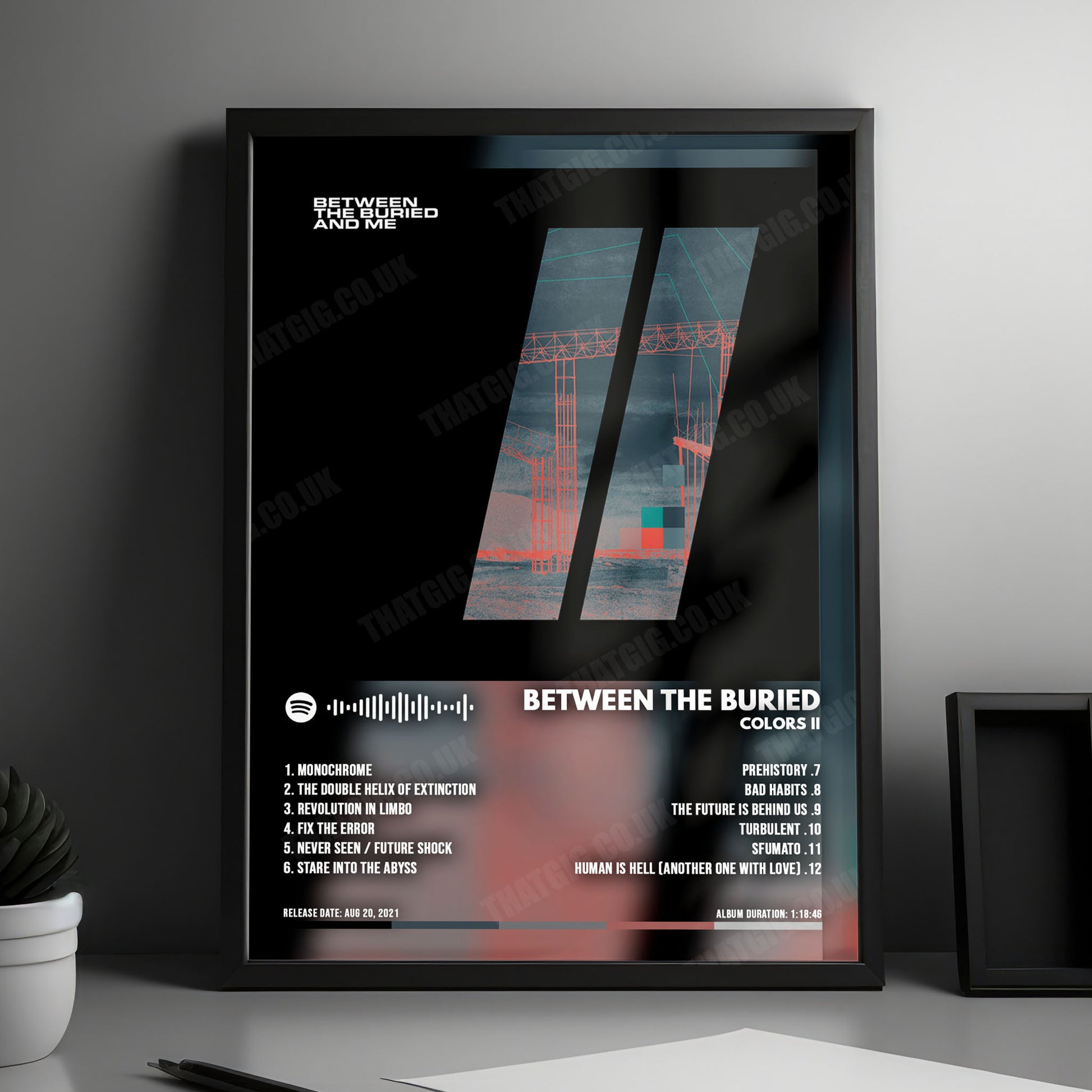 Between the Buried and Me "Colors II" Album Cover Poster - with Complete Tracklist