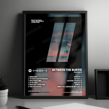Between the Buried and Me "Colors II" Album Cover Poster - with Complete Tracklist