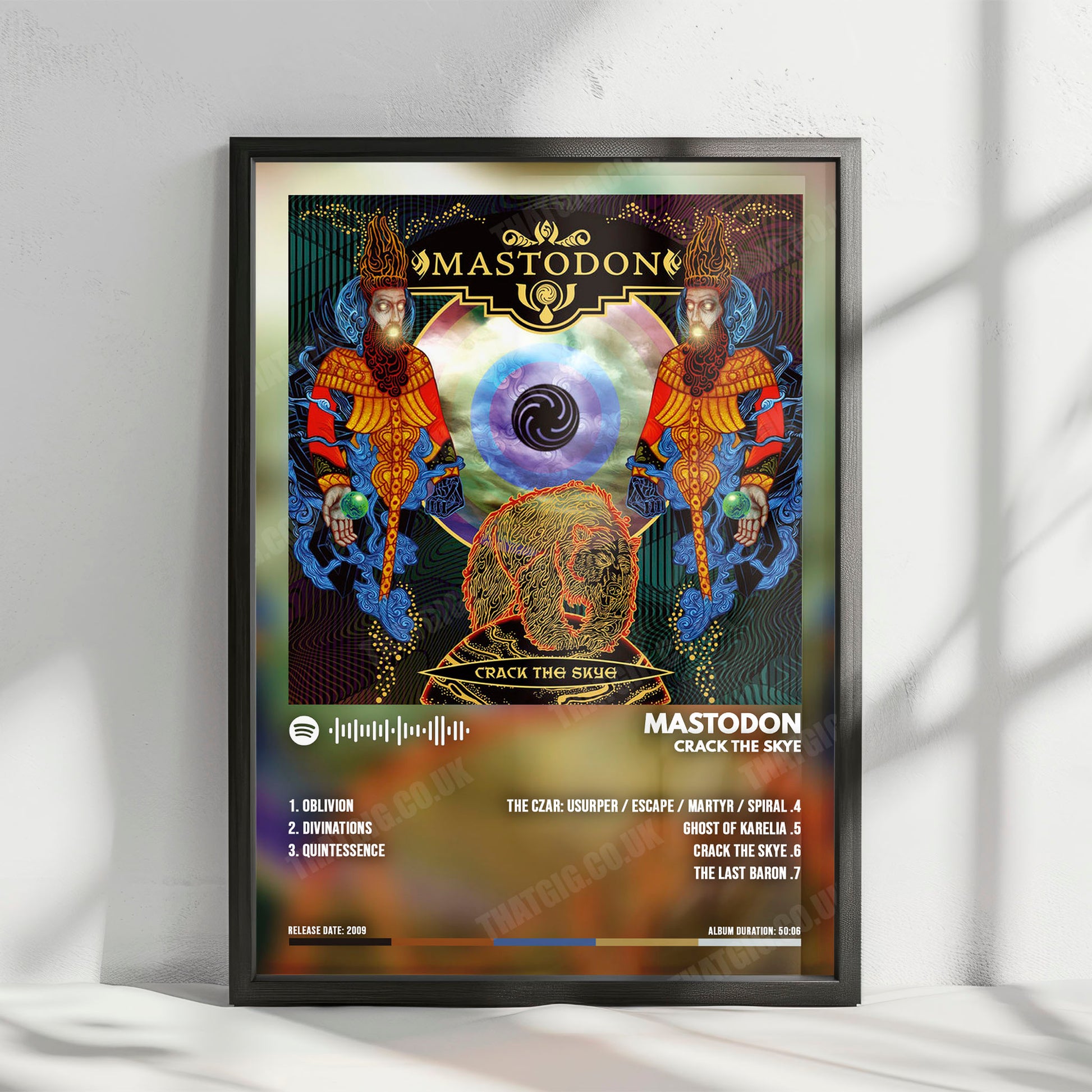 Mastodon "Crack the Skye" Album Cover Poster - with Complete Tracklist