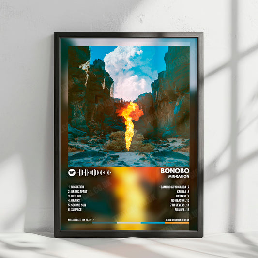 Bonobo "Migration" Album Cover Poster - with Complete Tracklist
