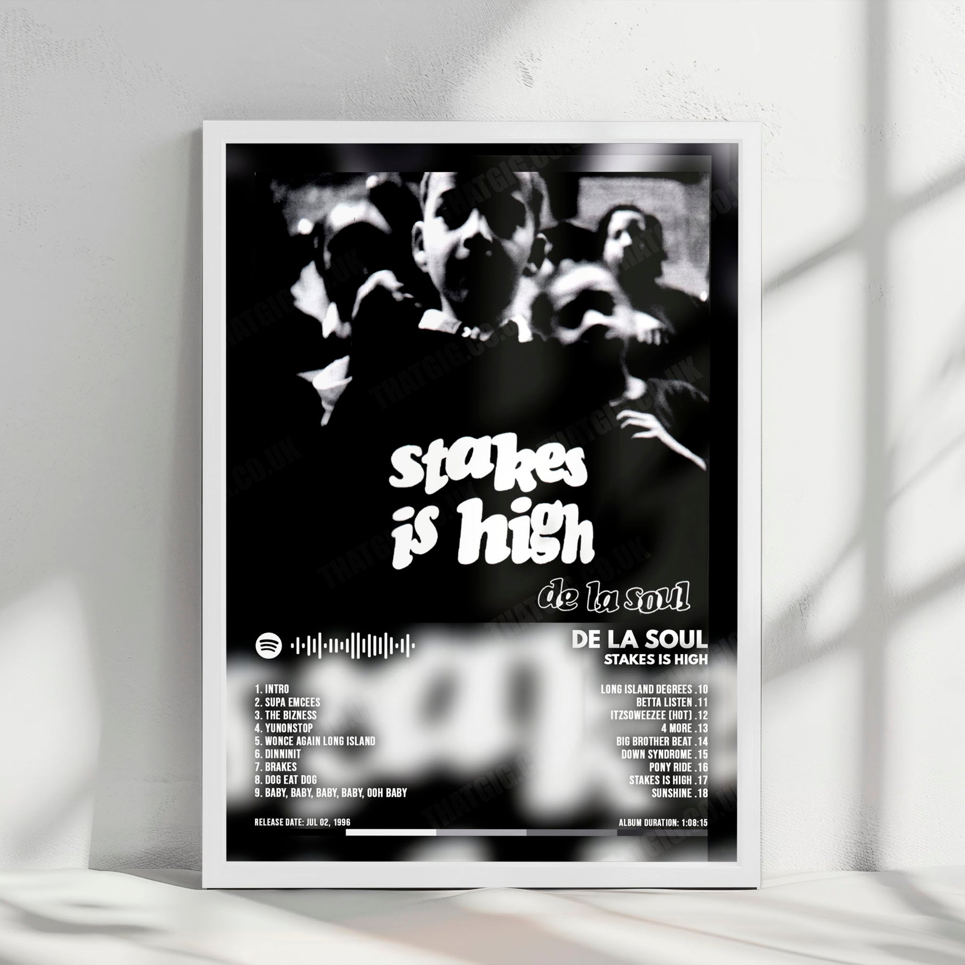 De La Soul "Stakes Is High" Album Cover Poster - with Complete Tracklist