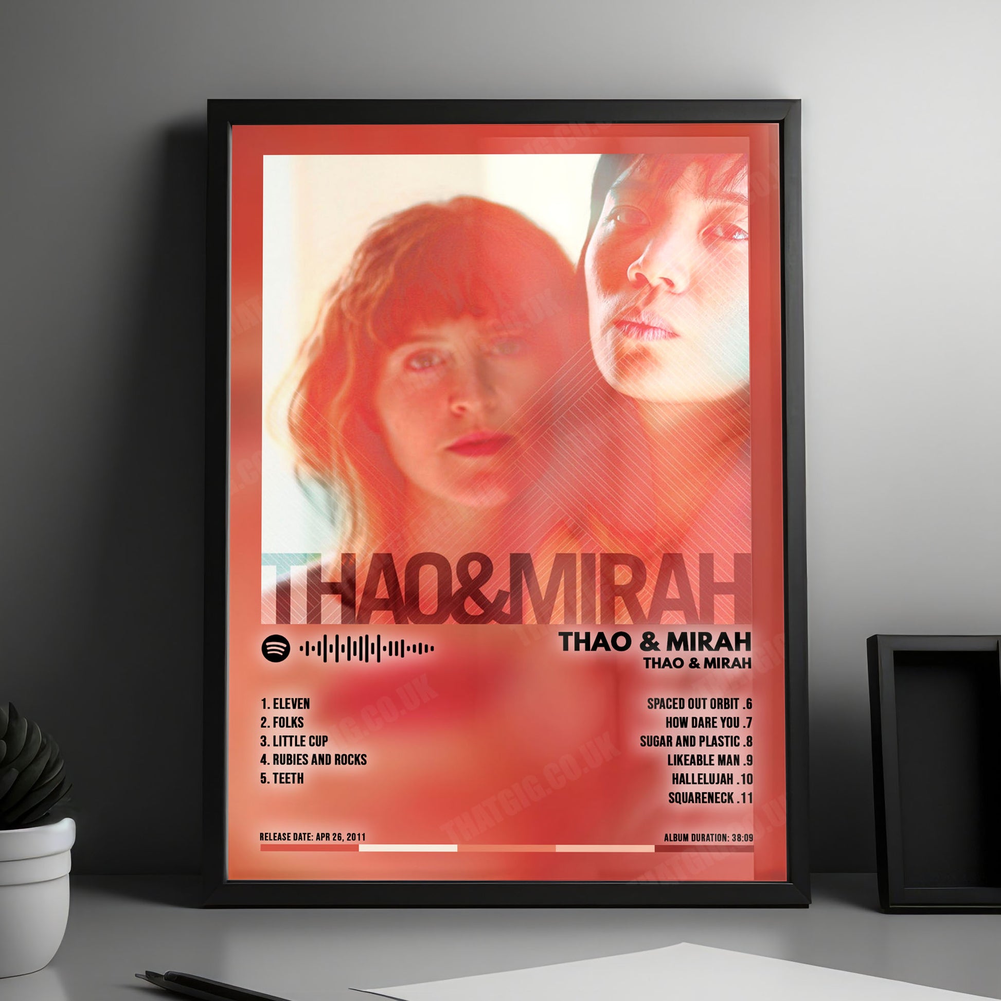 Mirah "Thao & Mirah" Album Cover Poster - with Complete Tracklist